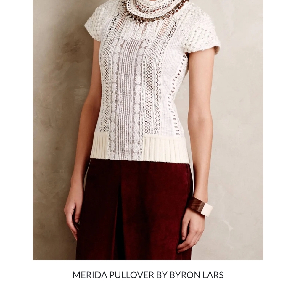 Byron Lars Women's Cream Textured Sweater
